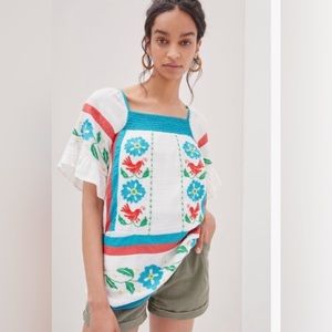 Anthropologie embroidered tunic! Size 12